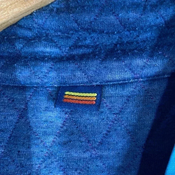 Women's Pink Quilted Half Button Down Sweatshirt - Picture 4 of 6